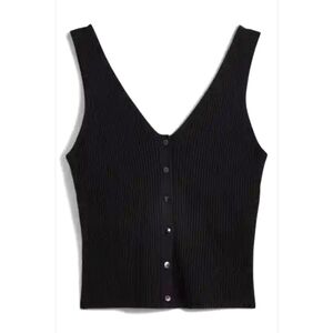 Madewell womens Cate Button Front Rib Tank